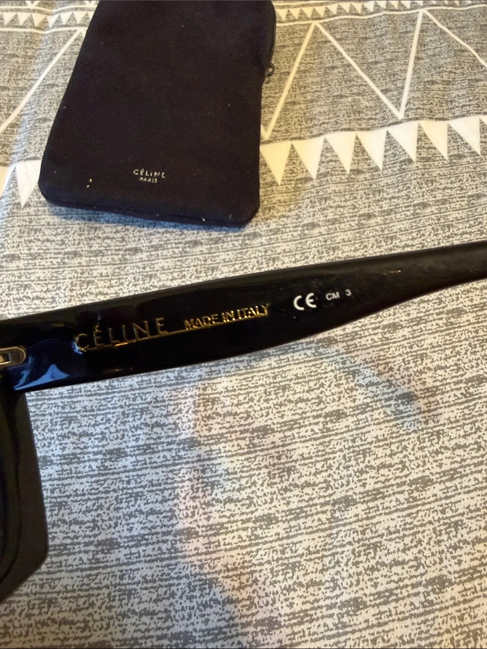 Celine Black Square Oversized Sunglasses